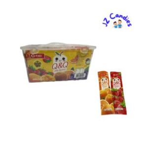 Coco Q&Q Strawberry & Orange Jelly Bucket 30 x 35g- JZ Candies- Desserts Corner Online Store