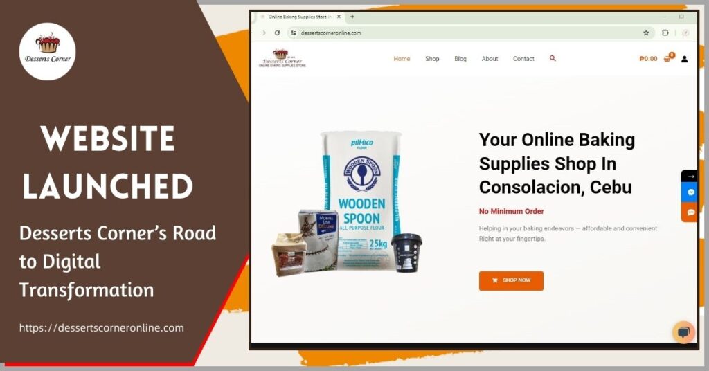 Desserts Corner Website Launched - Road to Digital Transformation