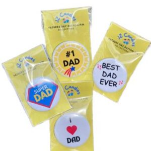 Fathers Day Button Pin by JZ Candies